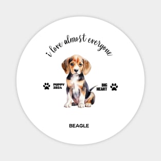 Beagle i love almost everyone Magnet